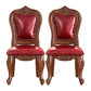 Traditional Style Dining Chair Kitchen Armless Side Chairs with Wooden Legs Burgundy 2 Piece Set Brown Clearhalo ' kitchen&dining_furn' 'Dining Chairs' 'Dining Tables & Seating' 'dining_chair' 'furn' 'furn_dining_chair' 'Furniture' 'furniture_dining_chair' 'Kitchen & Dining Furniture' 'kitchen' 4140791