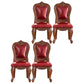 Traditional Style Dining Chair Kitchen Armless Side Chairs with Wooden Legs Burgundy 4 Piece Set Brown Clearhalo ' kitchen&dining_furn' 'Dining Chairs' 'Dining Tables & Seating' 'dining_chair' 'furn' 'furn_dining_chair' 'Furniture' 'furniture_dining_chair' 'Kitchen & Dining Furniture' 'kitchen' 4140792
