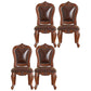 Traditional Style Dining Chair Kitchen Armless Side Chairs with Wooden Legs Brown 4 Piece Set Brown Clearhalo ' kitchen&dining_furn' 'Dining Chairs' 'Dining Tables & Seating' 'dining_chair' 'furn' 'furn_dining_chair' 'Furniture' 'furniture_dining_chair' 'Kitchen & Dining Furniture' 'kitchen' 4140795