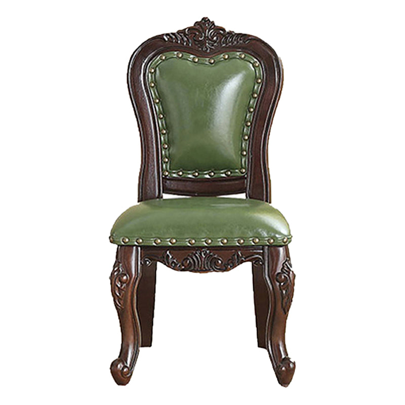 Traditional Style Dining Chair Kitchen Armless Side Chairs with Wooden Legs Lake Green 1 Piece Black Clearhalo ' kitchen&dining_furn' 'Dining Chairs' 'Dining Tables & Seating' 'dining_chair' 'furn' 'furn_dining_chair' 'Furniture' 'furniture_dining_chair' 'Kitchen & Dining Furniture' 'kitchen' 4140796