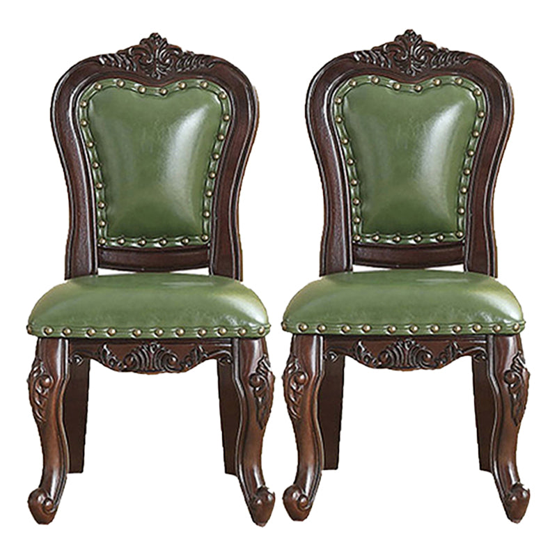 Traditional Style Dining Chair Kitchen Armless Side Chairs with Wooden Legs Lake Green 2 Piece Set Black Clearhalo ' kitchen&dining_furn' 'Dining Chairs' 'Dining Tables & Seating' 'dining_chair' 'furn' 'furn_dining_chair' 'Furniture' 'furniture_dining_chair' 'Kitchen & Dining Furniture' 'kitchen' 4140797