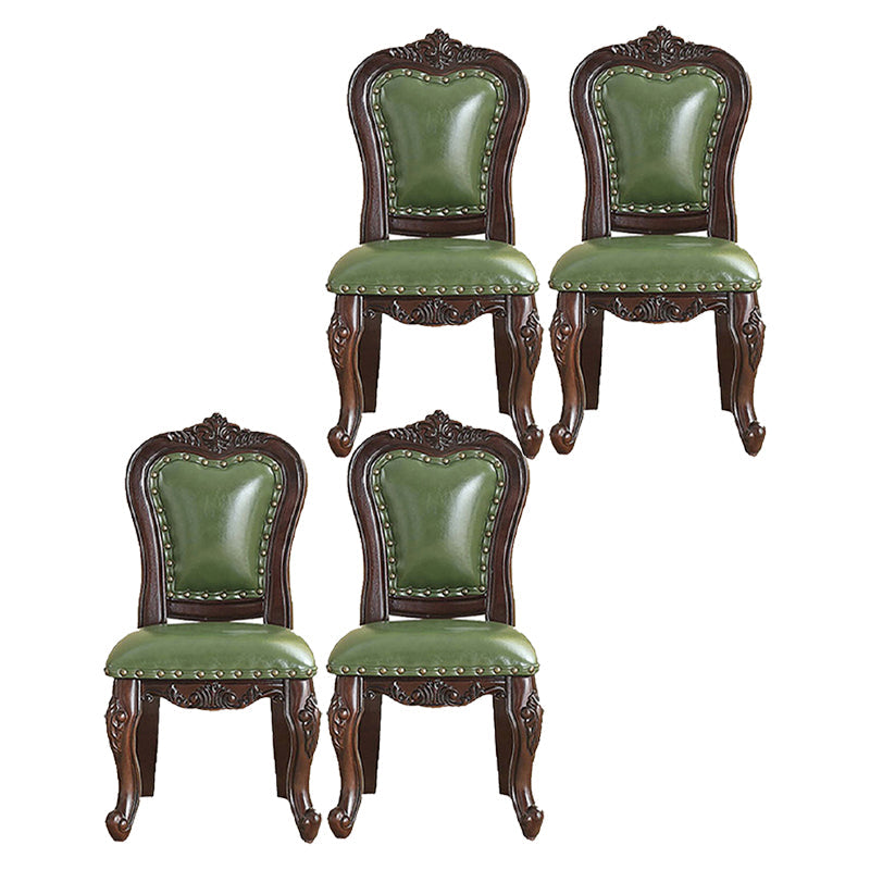 Traditional Style Dining Chair Kitchen Armless Side Chairs with Wooden Legs Lake Green 4 Piece Set Black Clearhalo ' kitchen&dining_furn' 'Dining Chairs' 'Dining Tables & Seating' 'dining_chair' 'furn' 'furn_dining_chair' 'Furniture' 'furniture_dining_chair' 'Kitchen & Dining Furniture' 'kitchen' 4140798