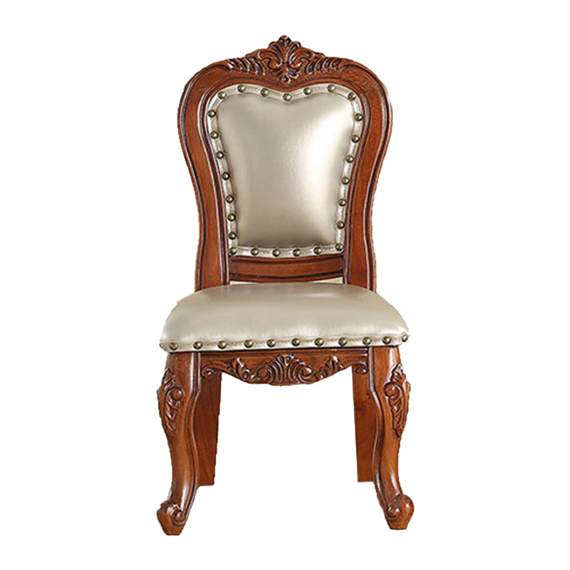 Traditional Style Dining Chair Kitchen Armless Side Chairs with Wooden Legs Champagne 1 Piece Brown Clearhalo ' kitchen&dining_furn' 'Dining Chairs' 'Dining Tables & Seating' 'dining_chair' 'furn' 'furn_dining_chair' 'Furniture' 'furniture_dining_chair' 'Kitchen & Dining Furniture' 'kitchen' 4140802