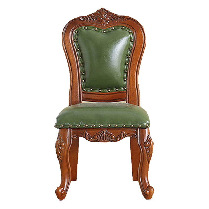 Traditional Style Dining Chair Kitchen Armless Side Chairs with Wooden Legs Lake Green 1 Piece Brown Clearhalo ' kitchen&dining_furn' 'Dining Chairs' 'Dining Tables & Seating' 'dining_chair' 'furn' 'furn_dining_chair' 'Furniture' 'furniture_dining_chair' 'Kitchen & Dining Furniture' 'kitchen' 4140805