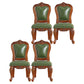 Traditional Style Dining Chair Kitchen Armless Side Chairs with Wooden Legs Lake Green 4 Piece Set Brown Clearhalo ' kitchen&dining_furn' 'Dining Chairs' 'Dining Tables & Seating' 'dining_chair' 'furn' 'furn_dining_chair' 'Furniture' 'furniture_dining_chair' 'Kitchen & Dining Furniture' 'kitchen' 4140807