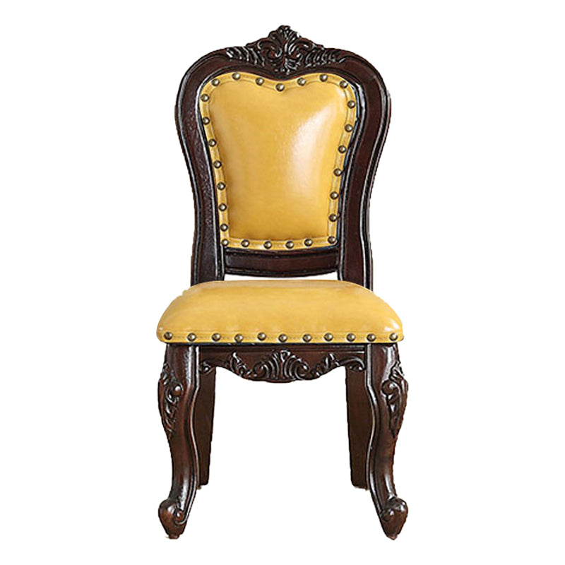 Traditional Style Dining Chair Kitchen Armless Side Chairs with Wooden Legs Lemon Yellow 1 Piece Black Clearhalo ' kitchen&dining_furn' 'Dining Chairs' 'Dining Tables & Seating' 'dining_chair' 'furn' 'furn_dining_chair' 'Furniture' 'furniture_dining_chair' 'Kitchen & Dining Furniture' 'kitchen' 4140811