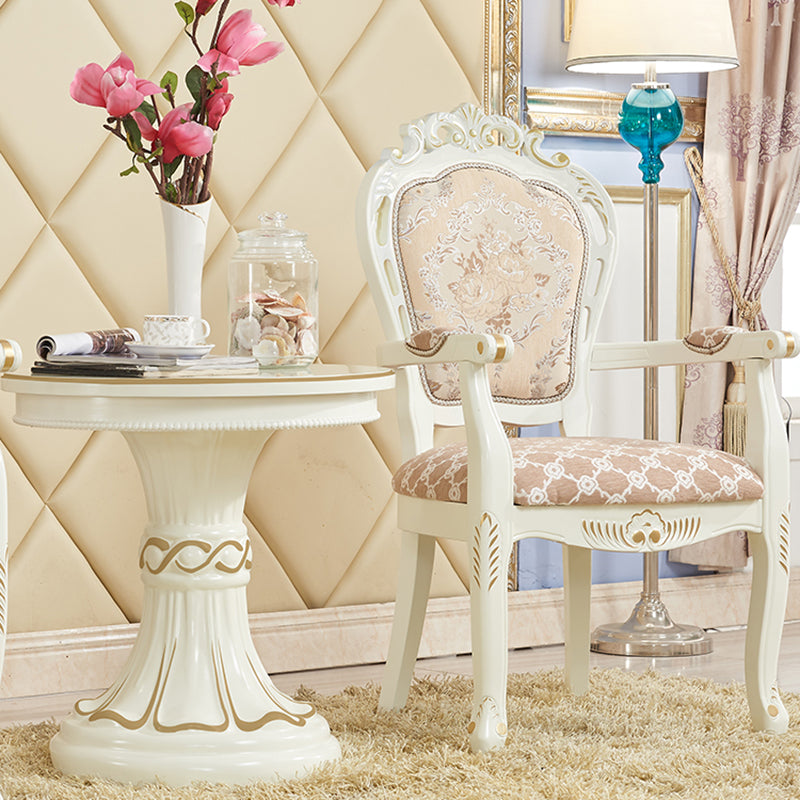 Victorian Dining Armchair Upholstered Arm Chairs with Wood Legs (Set of 2) Clearhalo ' kitchen&dining_furn' 'Dining Chairs' 'Dining Tables & Seating' 'dining_chair' 'furn' 'furn_dining_chair' 'Furniture' 'furniture_dining_chair' 'Kitchen & Dining Furniture' 'kitchen' 4140844