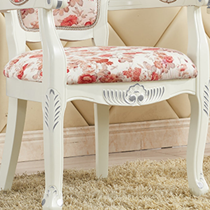 Victorian Dining Armchair Upholstered Arm Chairs with Wood Legs (Set of 2) Clearhalo ' kitchen&dining_furn' 'Dining Chairs' 'Dining Tables & Seating' 'dining_chair' 'furn' 'furn_dining_chair' 'Furniture' 'furniture_dining_chair' 'Kitchen & Dining Furniture' 'kitchen' 4140853