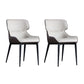 Industrial Style Metal Chair Dining Room Wingback Arm Chairs (Set of 2) Off-White Clearhalo ' kitchen&dining_furn' 'Dining Chairs' 'Dining Tables & Seating' 'dining_chair' 'furn' 'furn_dining_chair' 'Furniture' 'furniture_dining_chair' 'Kitchen & Dining Furniture' 'kitchen' 4140857