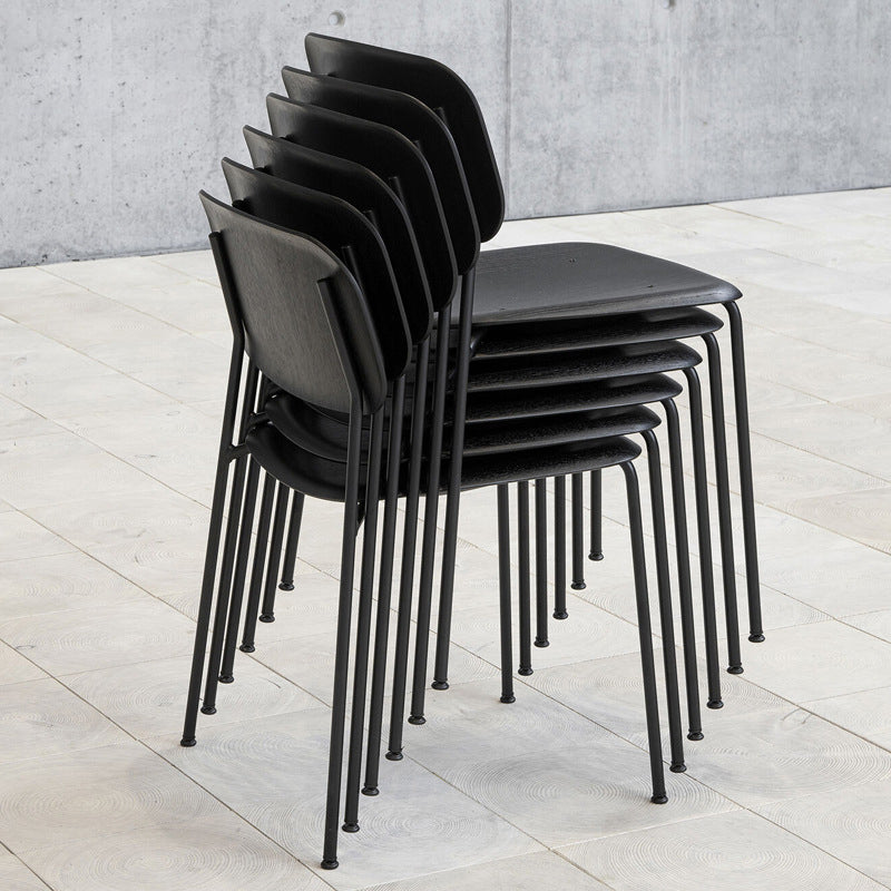 Industrial Indoor Side Chair Wood Open Back with Metal Legs Dining Room Chair Clearhalo ' kitchen&dining_furn' 'Dining Chairs' 'Dining Tables & Seating' 'dining_chair' 'furn' 'furn_dining_chair' 'Furniture' 'furniture_dining_chair' 'Kitchen & Dining Furniture' 'kitchen' 4140876