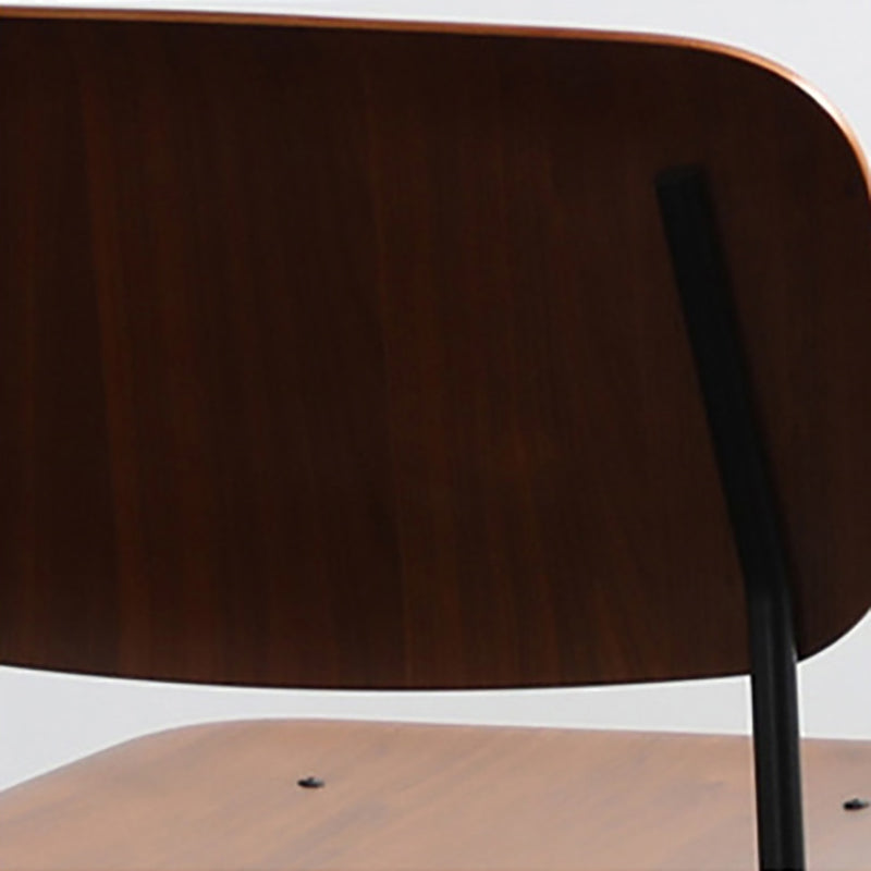 Industrial Indoor Side Chair Wood Open Back with Metal Legs Dining Room Chair Clearhalo ' kitchen&dining_furn' 'Dining Chairs' 'Dining Tables & Seating' 'dining_chair' 'furn' 'furn_dining_chair' 'Furniture' 'furniture_dining_chair' 'Kitchen & Dining Furniture' 'kitchen' 4140885