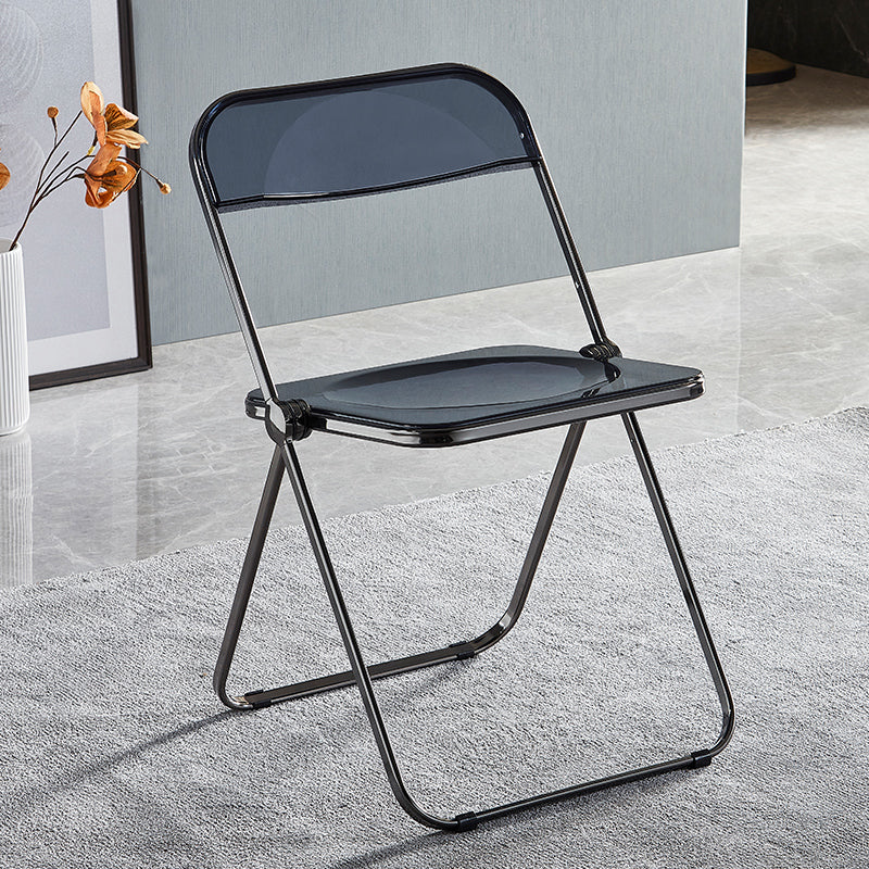 Industrial Style Plastic Dining Armless Chair Open Back Single Dining Side Chair for Restaurant Silver Gray Clearhalo ' kitchen&dining_furn' 'Dining Chairs' 'Dining Tables & Seating' 'dining_chair' 'furn' 'furn_dining_chair' 'Furniture' 'furniture_dining_chair' 'Kitchen & Dining Furniture' 'kitchen' 4140901