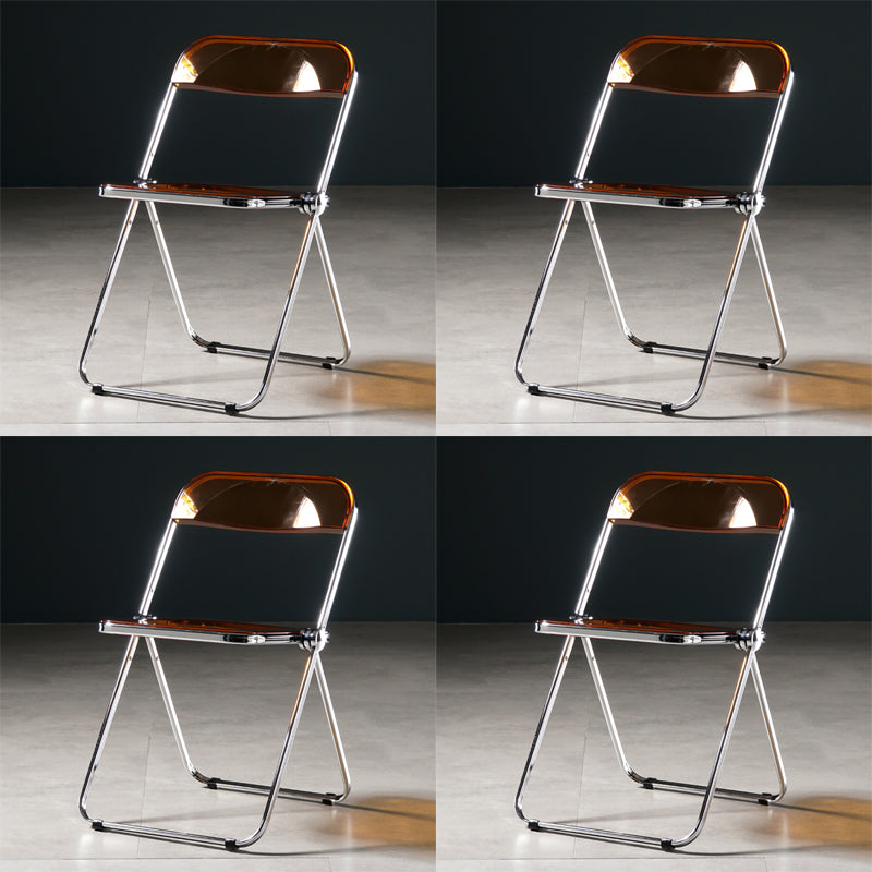 Industrial Plastic Dining Armless Chair Open Back Dining Side Chair for Restaurant Brown 4 Piece Set Clearhalo ' kitchen&dining_furn' 'Dining Chairs' 'Dining Tables & Seating' 'dining_chair' 'furn' 'furn_dining_chair' 'Furniture' 'furniture_dining_chair' 'Kitchen & Dining Furniture' 'kitchen' 4140939