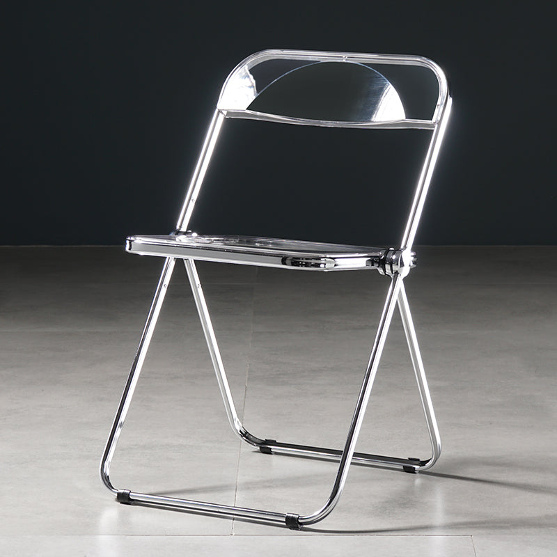 Industrial Plastic Dining Armless Chair Open Back Dining Side Chair for Restaurant Clear 1 Piece Clearhalo ' kitchen&dining_furn' 'Dining Chairs' 'Dining Tables & Seating' 'dining_chair' 'furn' 'furn_dining_chair' 'Furniture' 'furniture_dining_chair' 'Kitchen & Dining Furniture' 'kitchen' 4140941