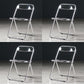 Industrial Plastic Dining Armless Chair Open Back Dining Side Chair for Restaurant Clear 4 Piece Set Clearhalo ' kitchen&dining_furn' 'Dining Chairs' 'Dining Tables & Seating' 'dining_chair' 'furn' 'furn_dining_chair' 'Furniture' 'furniture_dining_chair' 'Kitchen & Dining Furniture' 'kitchen' 4140944