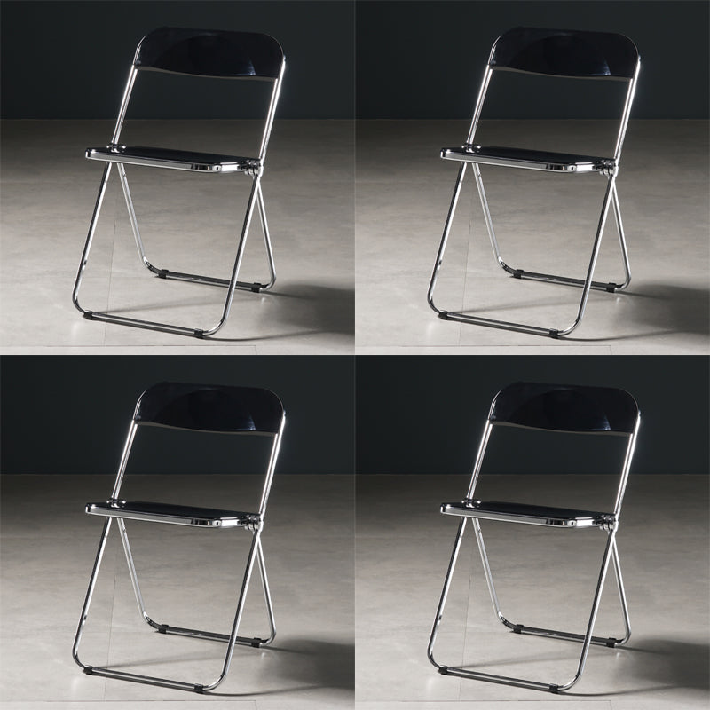 Industrial Plastic Dining Armless Chair Open Back Dining Side Chair for Restaurant Black 4 Piece Set Clearhalo ' kitchen&dining_furn' 'Dining Chairs' 'Dining Tables & Seating' 'dining_chair' 'furn' 'furn_dining_chair' 'Furniture' 'furniture_dining_chair' 'Kitchen & Dining Furniture' 'kitchen' 4140947