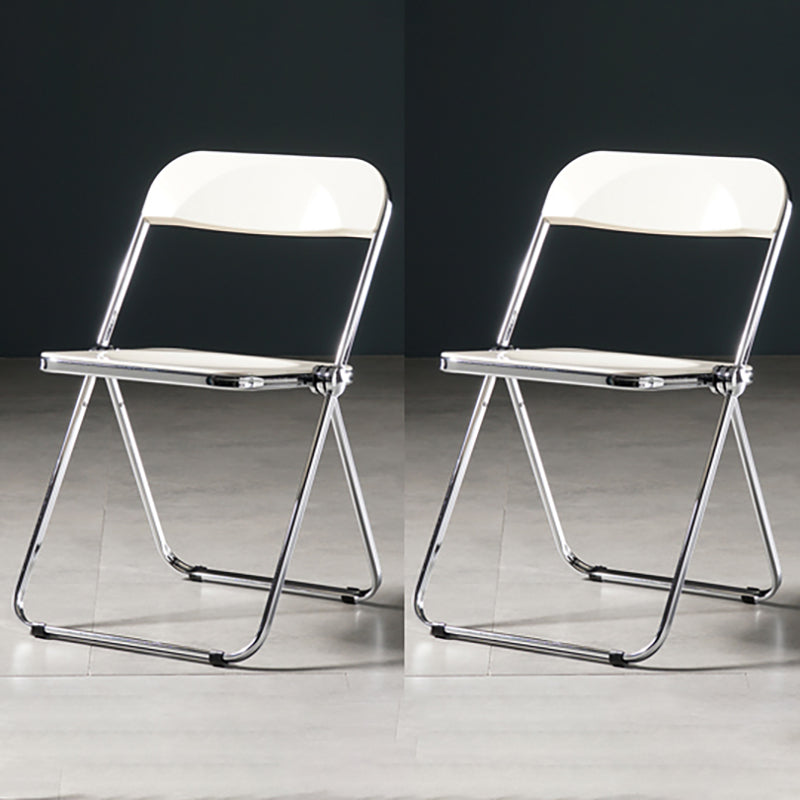 Industrial Plastic Dining Armless Chair Open Back Dining Side Chair for Restaurant White 2 Piece Set Clearhalo ' kitchen&dining_furn' 'Dining Chairs' 'Dining Tables & Seating' 'dining_chair' 'furn' 'furn_dining_chair' 'Furniture' 'furniture_dining_chair' 'Kitchen & Dining Furniture' 'kitchen' 4140949