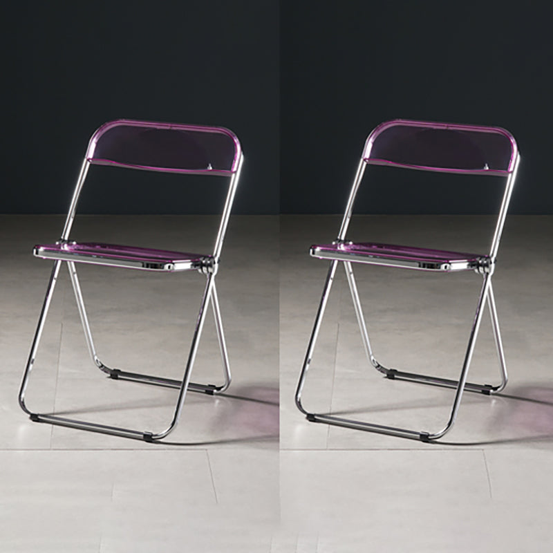 Industrial Plastic Dining Armless Chair Open Back Dining Side Chair for Restaurant Rose Red 2 Piece Set Clearhalo ' kitchen&dining_furn' 'Dining Chairs' 'Dining Tables & Seating' 'dining_chair' 'furn' 'furn_dining_chair' 'Furniture' 'furniture_dining_chair' 'Kitchen & Dining Furniture' 'kitchen' 4140952