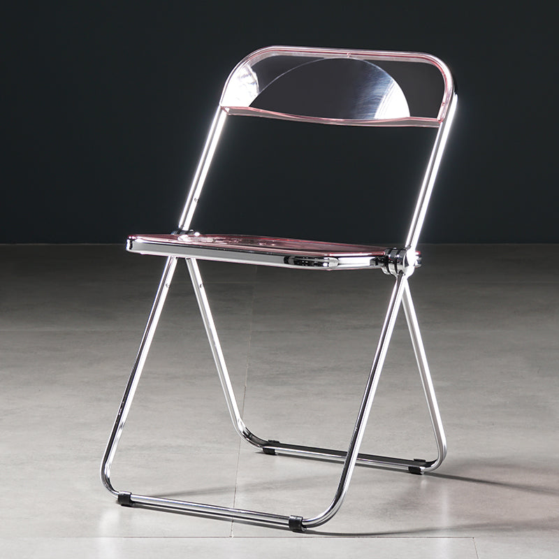 Industrial Plastic Dining Armless Chair Open Back Dining Side Chair for Restaurant Pink 1 Piece Clearhalo ' kitchen&dining_furn' 'Dining Chairs' 'Dining Tables & Seating' 'dining_chair' 'furn' 'furn_dining_chair' 'Furniture' 'furniture_dining_chair' 'Kitchen & Dining Furniture' 'kitchen' 4140954