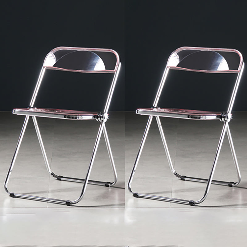 Industrial Plastic Dining Armless Chair Open Back Dining Side Chair for Restaurant Pink 2 Piece Set Clearhalo ' kitchen&dining_furn' 'Dining Chairs' 'Dining Tables & Seating' 'dining_chair' 'furn' 'furn_dining_chair' 'Furniture' 'furniture_dining_chair' 'Kitchen & Dining Furniture' 'kitchen' 4140955