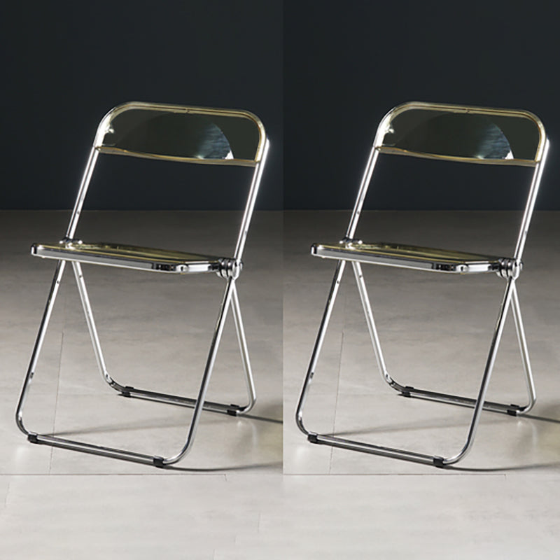 Industrial Plastic Dining Armless Chair Open Back Dining Side Chair for Restaurant Light Yellow 2 Piece Set Clearhalo ' kitchen&dining_furn' 'Dining Chairs' 'Dining Tables & Seating' 'dining_chair' 'furn' 'furn_dining_chair' 'Furniture' 'furniture_dining_chair' 'Kitchen & Dining Furniture' 'kitchen' 4140958