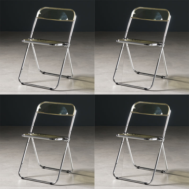 Industrial Plastic Dining Armless Chair Open Back Dining Side Chair for Restaurant Light Yellow 4 Piece Set Clearhalo ' kitchen&dining_furn' 'Dining Chairs' 'Dining Tables & Seating' 'dining_chair' 'furn' 'furn_dining_chair' 'Furniture' 'furniture_dining_chair' 'Kitchen & Dining Furniture' 'kitchen' 4140959