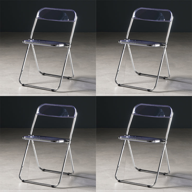 Industrial Plastic Dining Armless Chair Open Back Dining Side Chair for Restaurant Blue Purple 4 Piece Set Clearhalo ' kitchen&dining_furn' 'Dining Chairs' 'Dining Tables & Seating' 'dining_chair' 'furn' 'furn_dining_chair' 'Furniture' 'furniture_dining_chair' 'Kitchen & Dining Furniture' 'kitchen' 4140965