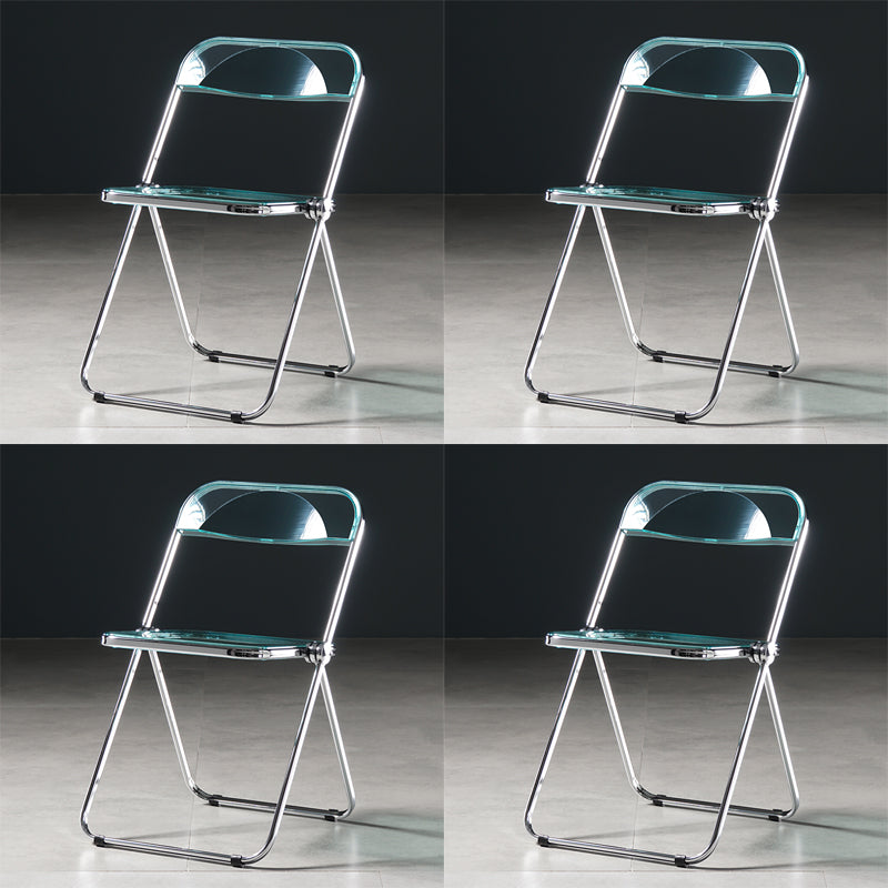 Industrial Plastic Dining Armless Chair Open Back Dining Side Chair for Restaurant Light Green 4 Piece Set Clearhalo ' kitchen&dining_furn' 'Dining Chairs' 'Dining Tables & Seating' 'dining_chair' 'furn' 'furn_dining_chair' 'Furniture' 'furniture_dining_chair' 'Kitchen & Dining Furniture' 'kitchen' 4140968