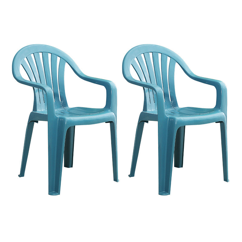 Contemporary Style Windsor Side Chair Plastic Stacking Arm Dining Chairs Peacock Blue 2 Piece Set Clearhalo ' kitchen&dining_furn' 'Dining Chairs' 'Dining Tables & Seating' 'dining_chair' 'furn' 'furn_dining_chair' 'Furniture' 'furniture_dining_chair' 'Kitchen & Dining Furniture' 'kitchen' 4140996