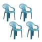 Contemporary Style Windsor Side Chair Plastic Stacking Arm Dining Chairs Peacock Blue 4 Piece Set Clearhalo ' kitchen&dining_furn' 'Dining Chairs' 'Dining Tables & Seating' 'dining_chair' 'furn' 'furn_dining_chair' 'Furniture' 'furniture_dining_chair' 'Kitchen & Dining Furniture' 'kitchen' 4140997