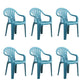 Contemporary Style Windsor Side Chair Plastic Stacking Arm Dining Chairs Peacock Blue 6 Piece Set Clearhalo ' kitchen&dining_furn' 'Dining Chairs' 'Dining Tables & Seating' 'dining_chair' 'furn' 'furn_dining_chair' 'Furniture' 'furniture_dining_chair' 'Kitchen & Dining Furniture' 'kitchen' 4140999