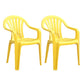 Contemporary Style Windsor Side Chair Plastic Stacking Arm Dining Chairs Yellow 2 Piece Set Clearhalo ' kitchen&dining_furn' 'Dining Chairs' 'Dining Tables & Seating' 'dining_chair' 'furn' 'furn_dining_chair' 'Furniture' 'furniture_dining_chair' 'Kitchen & Dining Furniture' 'kitchen' 4141002