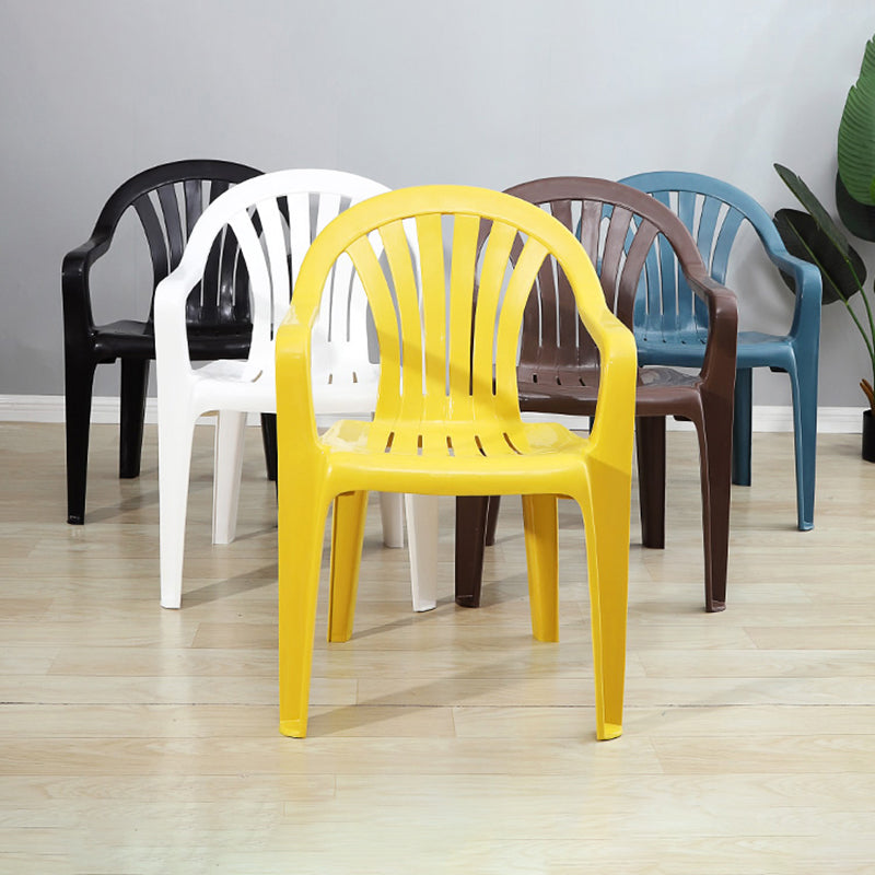 Contemporary Style Windsor Side Chair Plastic Stacking Arm Dining Chairs Clearhalo ' kitchen&dining_furn' 'Dining Chairs' 'Dining Tables & Seating' 'dining_chair' 'furn' 'furn_dining_chair' 'Furniture' 'furniture_dining_chair' 'Kitchen & Dining Furniture' 'kitchen' 4141013