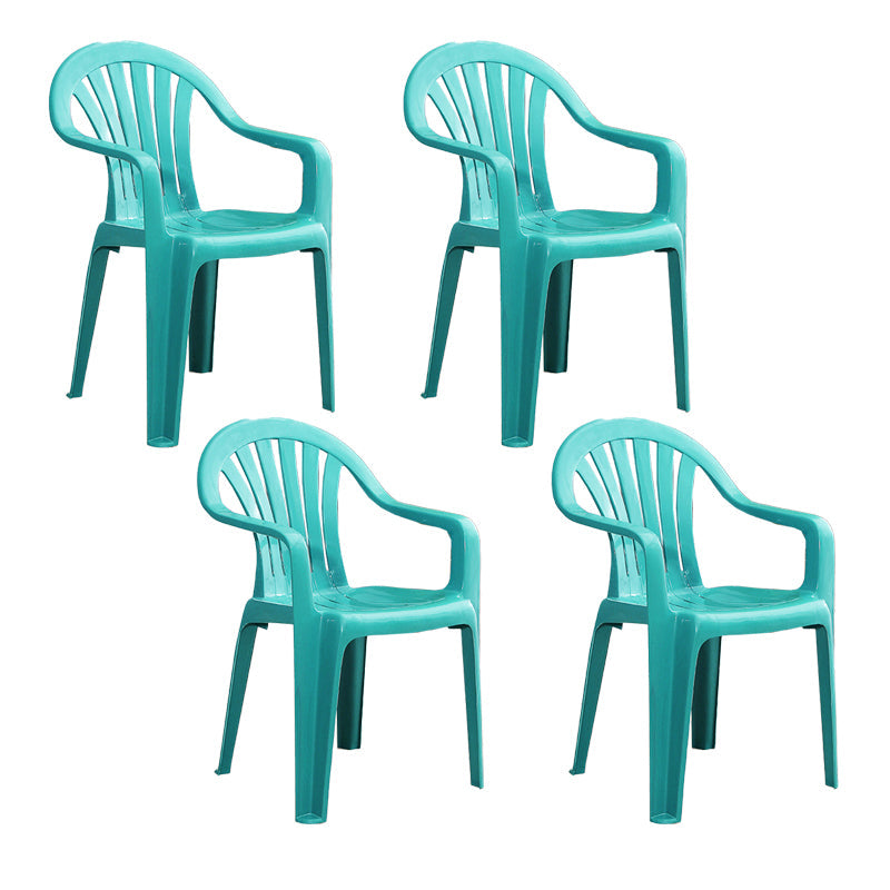 Contemporary Style Windsor Side Chair Plastic Stacking Arm Dining Chairs Blue 4 Piece Set Clearhalo ' kitchen&dining_furn' 'Dining Chairs' 'Dining Tables & Seating' 'dining_chair' 'furn' 'furn_dining_chair' 'Furniture' 'furniture_dining_chair' 'Kitchen & Dining Furniture' 'kitchen' 4141015