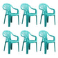 Contemporary Style Windsor Side Chair Plastic Stacking Arm Dining Chairs Blue 6 Piece Set Clearhalo ' kitchen&dining_furn' 'Dining Chairs' 'Dining Tables & Seating' 'dining_chair' 'furn' 'furn_dining_chair' 'Furniture' 'furniture_dining_chair' 'Kitchen & Dining Furniture' 'kitchen' 4141017