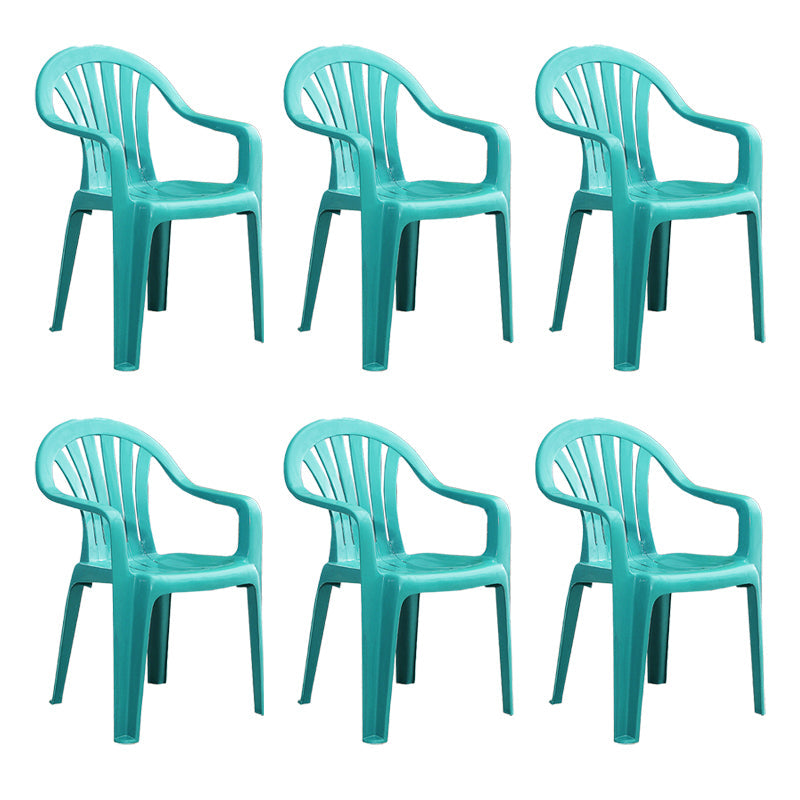 Contemporary Style Windsor Side Chair Plastic Stacking Arm Dining Chairs Blue 6 Piece Set Clearhalo ' kitchen&dining_furn' 'Dining Chairs' 'Dining Tables & Seating' 'dining_chair' 'furn' 'furn_dining_chair' 'Furniture' 'furniture_dining_chair' 'Kitchen & Dining Furniture' 'kitchen' 4141017