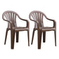 Contemporary Style Windsor Side Chair Plastic Stacking Arm Dining Chairs Coffee 2 Piece Set Clearhalo ' kitchen&dining_furn' 'Dining Chairs' 'Dining Tables & Seating' 'dining_chair' 'furn' 'furn_dining_chair' 'Furniture' 'furniture_dining_chair' 'Kitchen & Dining Furniture' 'kitchen' 4141018