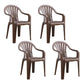 Contemporary Style Windsor Side Chair Plastic Stacking Arm Dining Chairs Coffee 4 Piece Set Clearhalo ' kitchen&dining_furn' 'Dining Chairs' 'Dining Tables & Seating' 'dining_chair' 'furn' 'furn_dining_chair' 'Furniture' 'furniture_dining_chair' 'Kitchen & Dining Furniture' 'kitchen' 4141019