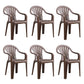 Contemporary Style Windsor Side Chair Plastic Stacking Arm Dining Chairs Coffee 6 Piece Set Clearhalo ' kitchen&dining_furn' 'Dining Chairs' 'Dining Tables & Seating' 'dining_chair' 'furn' 'furn_dining_chair' 'Furniture' 'furniture_dining_chair' 'Kitchen & Dining Furniture' 'kitchen' 4141020