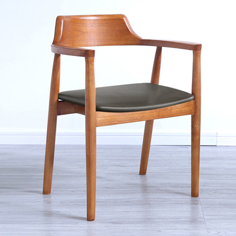 Traditional Style Wood Dining Chair Kitchen Arm Dining Side Chair Black Brown Clearhalo ' kitchen&dining_furn' 'Dining Chairs' 'Dining Tables & Seating' 'dining_chair' 'furn' 'furn_dining_chair' 'Furniture' 'furniture_dining_chair' 'Kitchen & Dining Furniture' 'kitchen' 4141023