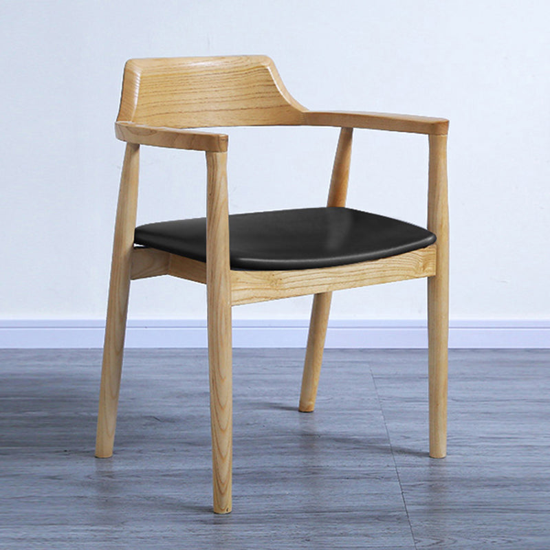 Traditional Style Wood Dining Chair Kitchen Arm Dining Side Chair Black Natural Wood Clearhalo ' kitchen&dining_furn' 'Dining Chairs' 'Dining Tables & Seating' 'dining_chair' 'furn' 'furn_dining_chair' 'Furniture' 'furniture_dining_chair' 'Kitchen & Dining Furniture' 'kitchen' 4141027
