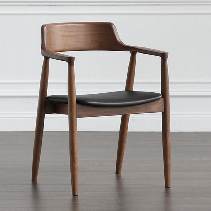 Traditional Style Wood Dining Chair Kitchen Arm Dining Side Chair Black Walnut Clearhalo ' kitchen&dining_furn' 'Dining Chairs' 'Dining Tables & Seating' 'dining_chair' 'furn' 'furn_dining_chair' 'Furniture' 'furniture_dining_chair' 'Kitchen & Dining Furniture' 'kitchen' 4141030