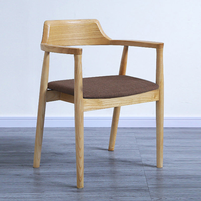 Traditional Style Wood Dining Chair Kitchen Arm Dining Side Chair Coffee Natural Wood Clearhalo ' kitchen&dining_furn' 'Dining Chairs' 'Dining Tables & Seating' 'dining_chair' 'furn' 'furn_dining_chair' 'Furniture' 'furniture_dining_chair' 'Kitchen & Dining Furniture' 'kitchen' 4141037