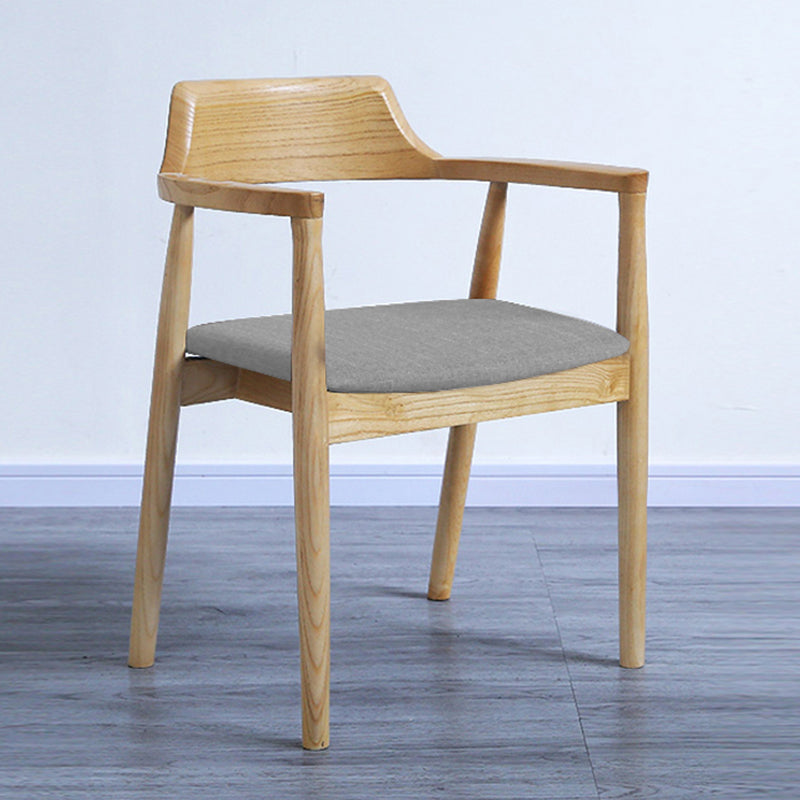 Traditional Style Wood Dining Chair Kitchen Arm Dining Side Chair Light Gray Natural Wood Clearhalo ' kitchen&dining_furn' 'Dining Chairs' 'Dining Tables & Seating' 'dining_chair' 'furn' 'furn_dining_chair' 'Furniture' 'furniture_dining_chair' 'Kitchen & Dining Furniture' 'kitchen' 4141038
