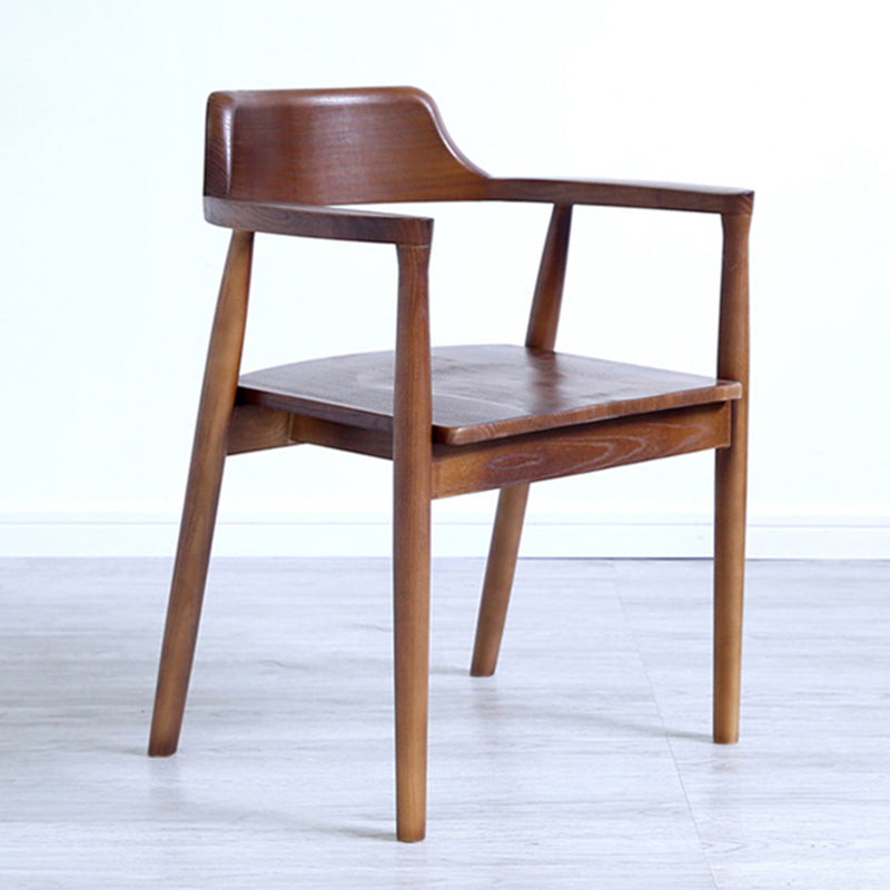 Traditional Style Wood Dining Chair Kitchen Arm Dining Side Chair Walnut Walnut Clearhalo ' kitchen&dining_furn' 'Dining Chairs' 'Dining Tables & Seating' 'dining_chair' 'furn' 'furn_dining_chair' 'Furniture' 'furniture_dining_chair' 'Kitchen & Dining Furniture' 'kitchen' 4141041