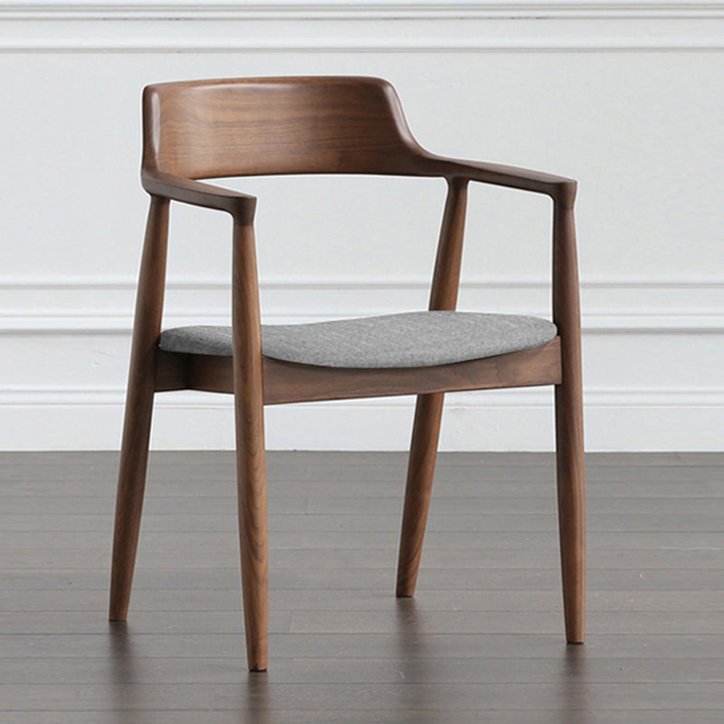Traditional Style Wood Dining Chair Kitchen Arm Dining Side Chair Light Gray Walnut Clearhalo ' kitchen&dining_furn' 'Dining Chairs' 'Dining Tables & Seating' 'dining_chair' 'furn' 'furn_dining_chair' 'Furniture' 'furniture_dining_chair' 'Kitchen & Dining Furniture' 'kitchen' 4141043