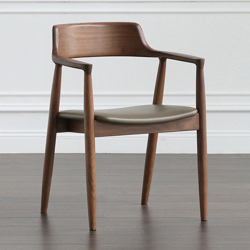 Traditional Style Wood Dining Chair Kitchen Arm Dining Side Chair Green Walnut Clearhalo ' kitchen&dining_furn' 'Dining Chairs' 'Dining Tables & Seating' 'dining_chair' 'furn' 'furn_dining_chair' 'Furniture' 'furniture_dining_chair' 'Kitchen & Dining Furniture' 'kitchen' 4141044