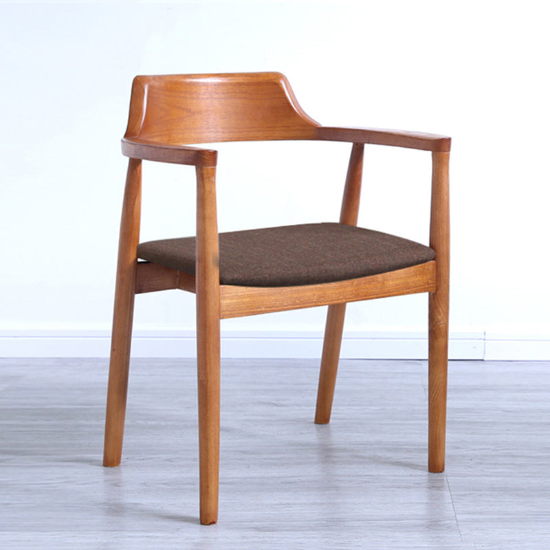 Traditional Style Wood Dining Chair Kitchen Arm Dining Side Chair Coffee Brown Clearhalo ' kitchen&dining_furn' 'Dining Chairs' 'Dining Tables & Seating' 'dining_chair' 'furn' 'furn_dining_chair' 'Furniture' 'furniture_dining_chair' 'Kitchen & Dining Furniture' 'kitchen' 4141045