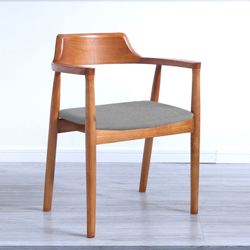 Traditional Style Wood Dining Chair Kitchen Arm Dining Side Chair Light Gray Brown Clearhalo ' kitchen&dining_furn' 'Dining Chairs' 'Dining Tables & Seating' 'dining_chair' 'furn' 'furn_dining_chair' 'Furniture' 'furniture_dining_chair' 'Kitchen & Dining Furniture' 'kitchen' 4141046