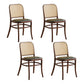 Traditional Style Dining Chair Kitchen Armless Side Chair with Wooden Legs Dark Brown 4 Piece Set Clearhalo ' kitchen&dining_furn' 'Dining Chairs' 'Dining Tables & Seating' 'dining_chair' 'furn' 'furn_dining_chair' 'Furniture' 'furniture_dining_chair' 'Kitchen & Dining Furniture' 'kitchen' 4141053